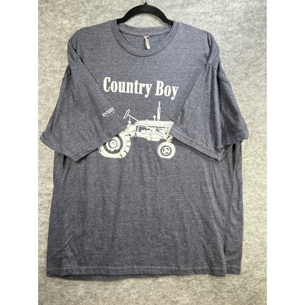 Country Boy Tractor Graphic 2X T-Shirt Everybodys Brewing IPA Logo Gray Beer